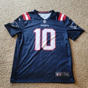 NIKE Dri Fit Mac Jones New England Patriots Jersey Mens Size Large L Lg